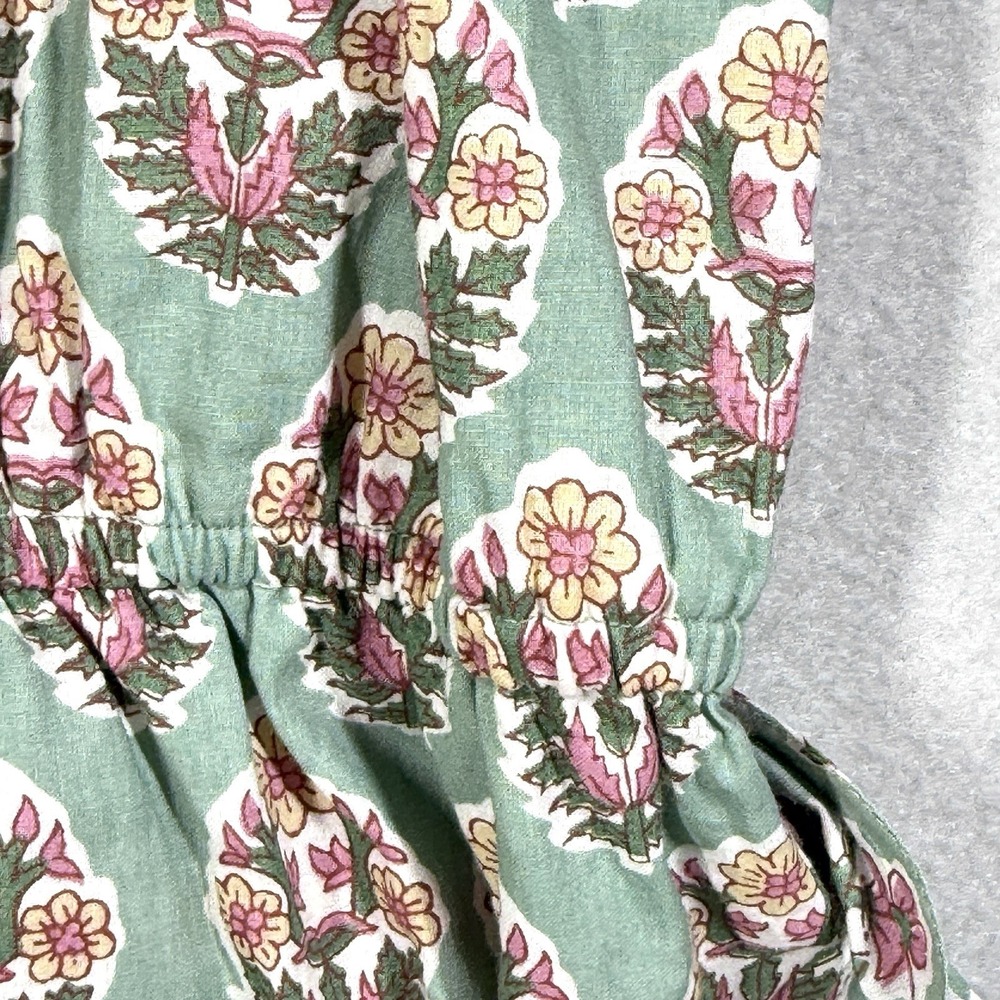 Marea Dress Womens Small Grace Tiered Floral Block Print V Neck Mini Cottage - Picture 4 of 13